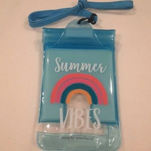 Phone water case, with lanyard